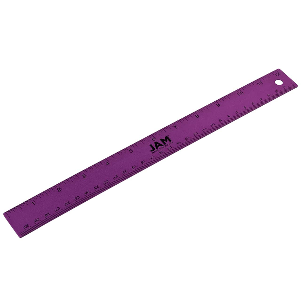 JAM Paper Metallic Stainless Steel Rulers, 12ct.